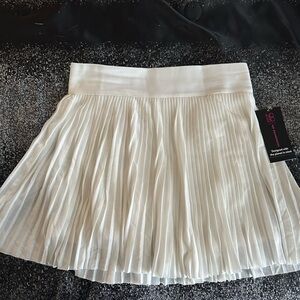 White Pleated Skirt
